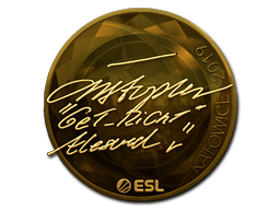 Item Sticker | GeT_RiGhT (Gold) | Katowice 2019