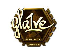 Item Sticker | gla1ve (Gold) | London 2018