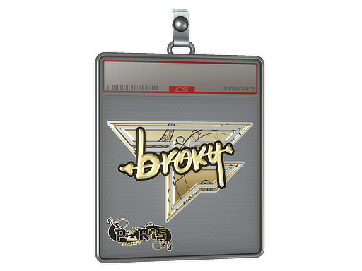 Item Sticker Slab | broky (Gold) | Paris 2023