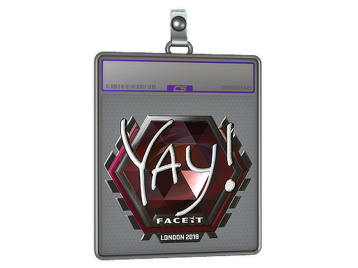 Item Sticker Slab | yay (Foil) | London 2018