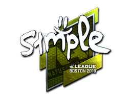 Item Sticker | s1mple (Foil) | Boston 2018