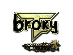 Item Sticker | broky (Gold) | Antwerp 2022