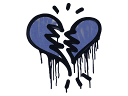 Item Sealed Graffiti | Broken Heart (SWAT Blue)