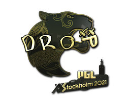 Item Sticker | drop (Gold) | Stockholm 2021