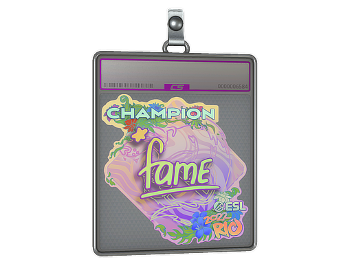 Item Sticker Slab | fame (Holo, Champion) | Rio 2022