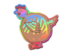 Item Sticker | Poorly Drawn Chicken (Holo)