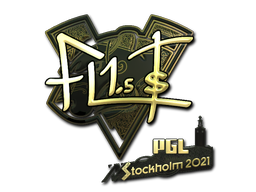 Item Sticker | FL1T (Gold) | Stockholm 2021