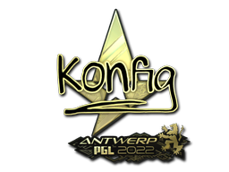 Item Sticker | k0nfig (Gold) | Antwerp 2022