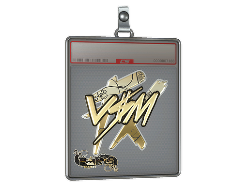 Item Sticker Slab | v$m (Gold) | Paris 2023