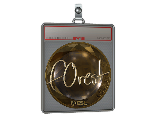 Item Sticker Slab | f0rest (Gold) | Katowice 2019