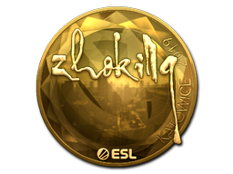Item Sticker | zhokiNg (Gold) | Katowice 2019