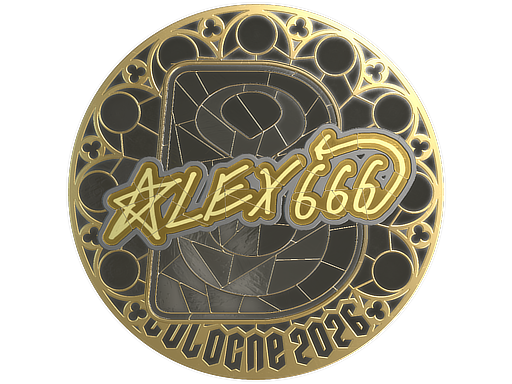 Item Sticker | alex666 (Gold) | Cologne 2026