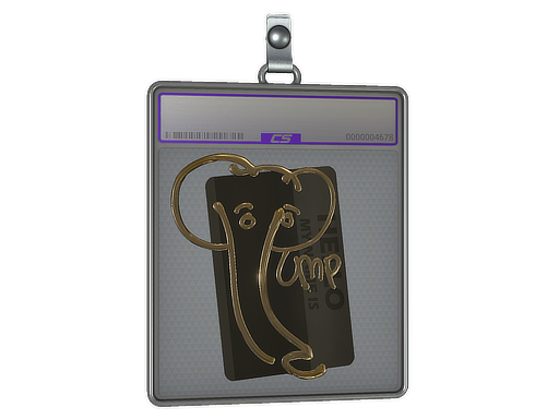 Item Sticker Slab | Hello UMP-45 (Gold)