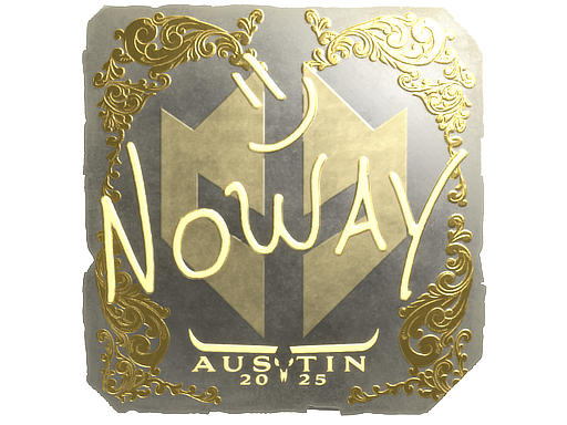 Item Sticker | noway (Gold) | Austin 2025