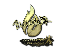 Item Sticker | nicoodoz (Gold) | Antwerp 2022