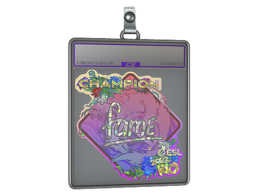 Item Sticker Slab | fame (Glitter, Champion) | Rio 2022