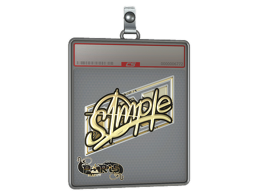 Item Sticker Slab | s1mple (Gold) | Paris 2023
