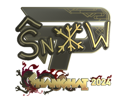 Item Sticker | snow (Gold) | Shanghai 2024