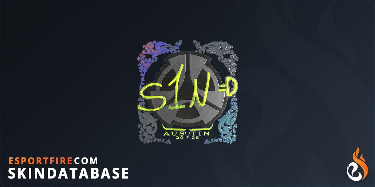 Sticker | s1n (Holo) | Austin 2025 - EsportFire.com