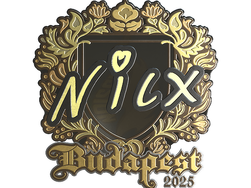 Item Sticker | nicx (Gold) | Budapest 2025