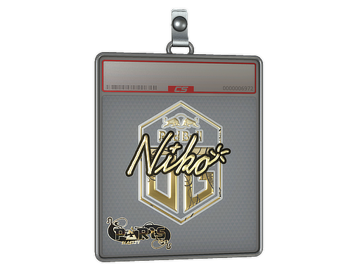 Item Sticker Slab | niko (Gold)  | Paris 2023