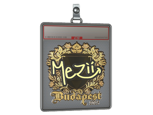 Item Sticker Slab | mezii (Gold) | Budapest 2025