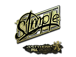 Item Sticker | s1mple (Gold) | Antwerp 2022