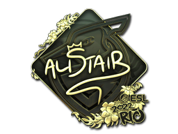 Item Sticker | aliStair (Gold) | Rio 2022