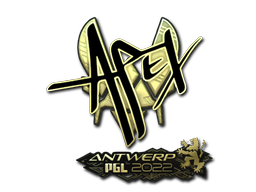 Item Sticker | apEX (Gold) | Antwerp 2022