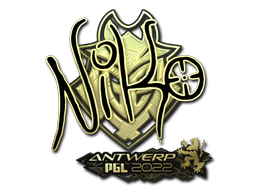 Item Sticker | NiKo (Gold) | Antwerp 2022