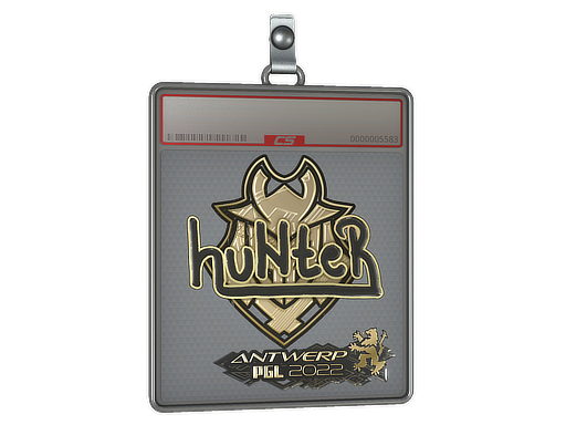 Item Sticker Slab | huNter (Gold) | Antwerp 2022