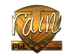 Item Sticker | rain (Gold) | Krakow 2017