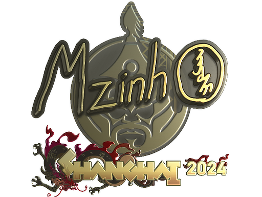 Item Sticker | mzinho (Gold) | Shanghai 2024