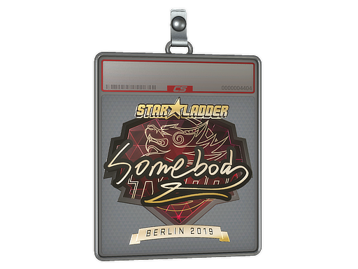 Item Sticker Slab | somebody (Gold) | Berlin 2019