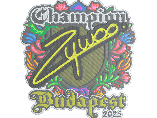 Item Sticker | ZywOo (Embroidered, Champion) | Budapest 2025