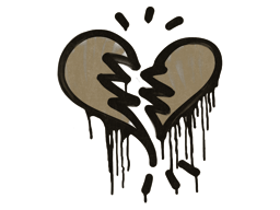 Item Graffiti | Broken Heart (Dust Brown)