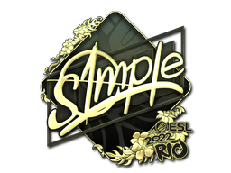 Item Sticker | s1mple (Gold) | Rio 2022
