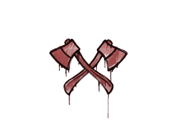 Item Graffiti | X-Axes (Blood Red)