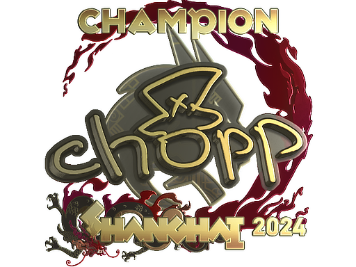 Item Sticker | chopper (Gold, Champion) | Shanghai 2024