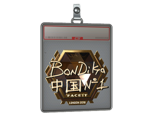 Item Sticker Slab | bondik (Gold) | London 2018