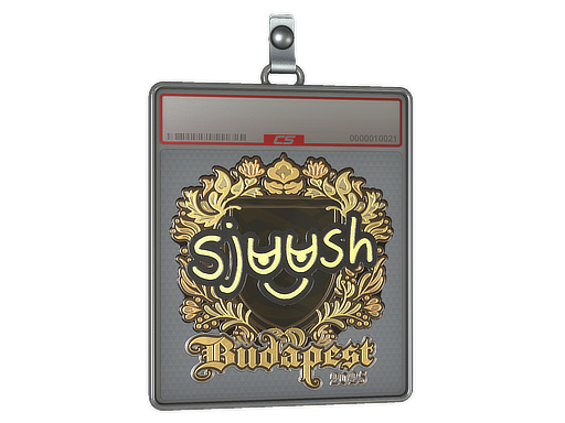 Item Sticker Slab | sjuush (Gold) | Budapest 2025