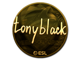 Item Sticker | tonyblack (Gold) | Katowice 2019