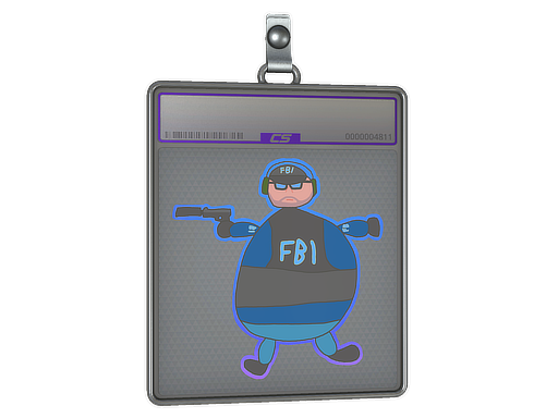 Item Sticker Slab | Poorly Drawn FBI (Holo)