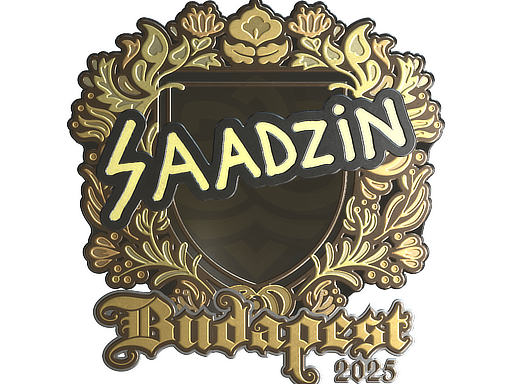 Item Sticker | saadzin (Gold) | Budapest 2025