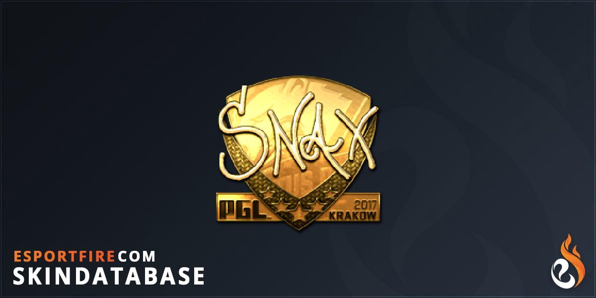 Sticker | Snax (Gold) | Krakow 2017 - EsportFire.com