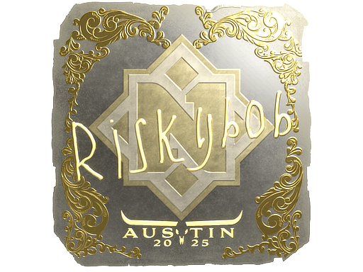 Item Sticker | riskyb0b (Gold) | Austin 2025