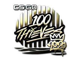 Item Sticker | 100 Thieves (Gold) | 2020 RMR