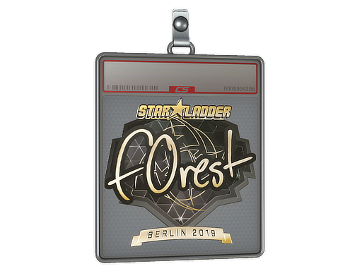 Item Sticker Slab | f0rest (Gold) | Berlin 2019