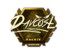 Item Sticker | DavCost (Gold) | London 2018