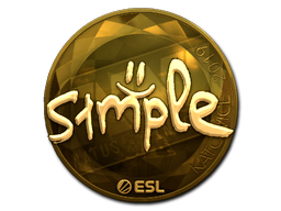 Item Sticker | s1mple (Gold) | Katowice 2019